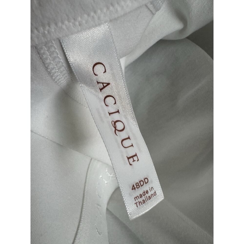 NWT Cacique Cotton Unlined No Wire Bra Size 48DD Bright White Supportive Comfort - Picture 7 of 7